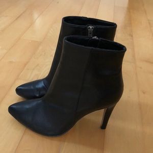 H & M Black Ankle Booties. Size 7. 3 1/2 in. heel.